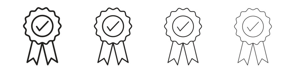 Warranty icon set in line style. symbol in outline style