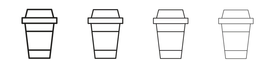 Togo Cup icon set in line style. symbol in outline style