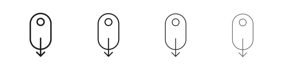 Scroll down computer mouse icon set in line style. symbol in outline style © Creatives