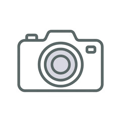 Digital Eye: An emblematic outline of a camera, meticulously rendered, representing the art and technology of capturing moments.