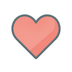 A Symbol of Affection: A simple yet elegant heart icon, representing love, care, and positive emotions, ready to be integrated into various design applications.