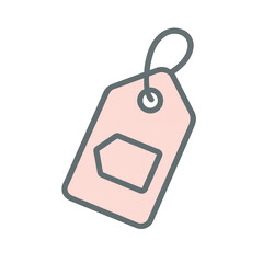 Price Tag Icon: A simple, minimalist price tag icon, perfect for showcasing product pricing and retail information, clear and versatile design with an eye-catching appearance.