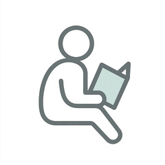 Reading Delight: An illustration of a person engrossed in a book, capturing the simple pleasure of reading.