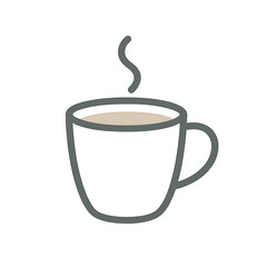 Steaming Mug: Simple and modern image of a hot drink in a mug, capturing the essence of warmth and comfort.