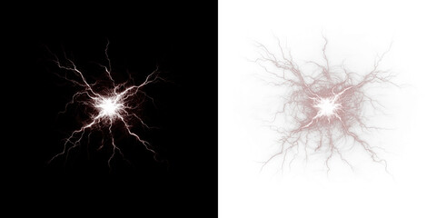 Abstract lightning bolt illustration with dynamic energy, showcasing intricate details and contrasting backgrounds, perfect for creative projects and visual storytelling