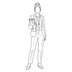 Passionate Media Journalist Line Art – Journalist Vector Design with Smooth Technical Style – Journalist Drawing – Vector of Journalist – Journalist Sketch