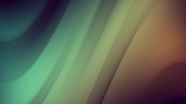 Abstract gradient animation of soft curving lines shifting through shades of green and brown colors