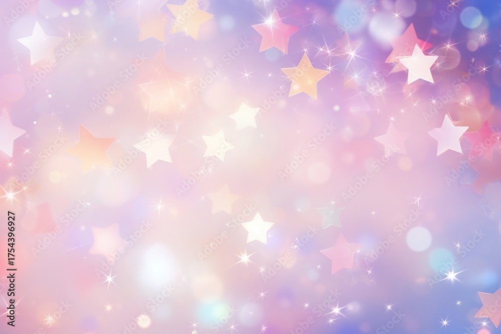 Wall mural star shape pattern bokeh effect background backgrounds glitter illuminated.