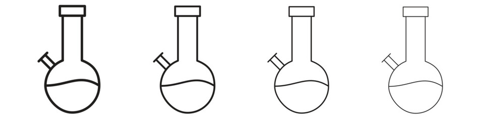 Bong icon set in line style. symbol in outline style