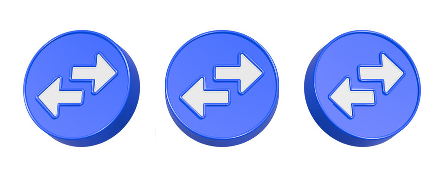 3d rendering design logo of double arrow symbol for team viewer