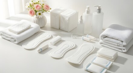 sanitary pads for woman sanitary napkin menstrual-pad period absorbent cotton flowers towel hand sanitiser