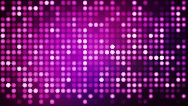 Animated purple background with glowing circular lights in a vertical pattern with variations.