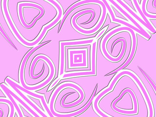 Beautiful red  line art batik ethnic dayak aztec pattern gradient Background	