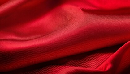 Obraz premium Close Up Long And Wide Texture Of Natural Red Fabric Or Cloth In Light Red Color Fabric Texture Of Natural Cotton Or Linen Textile Material Red Canvas Background