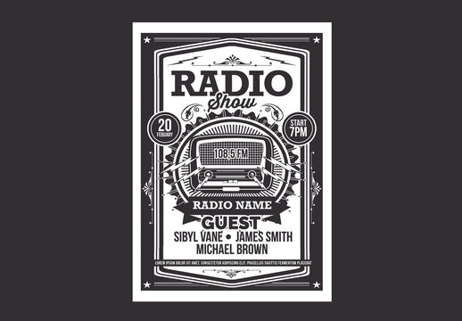 Radio Show Flyer Poster