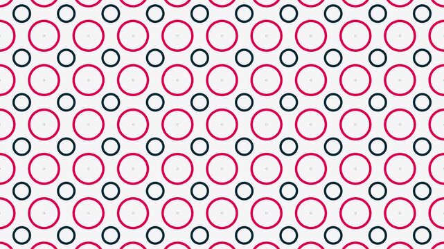 Seamless Red and Black Circles Pattern on White Background Geometric Abstract Design Minimalist