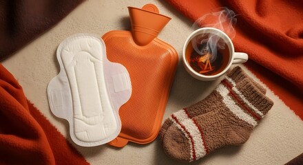 sanitary pads for woman sanitary napkin menstrual-pad period absorbent cotton heating pad coffee socks