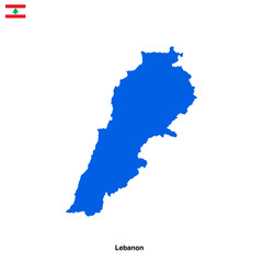 Obraz premium Lebanon country map isolated on transparent background