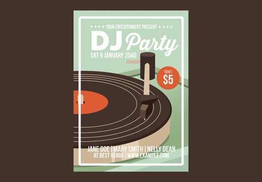 DJ Party Flyer Poster
