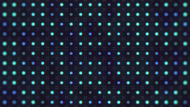 Glowing blue and cyan dots pattern abstract background digital technology grid light display