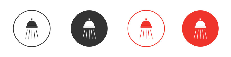 Shower down icon silhouette. editable vector template