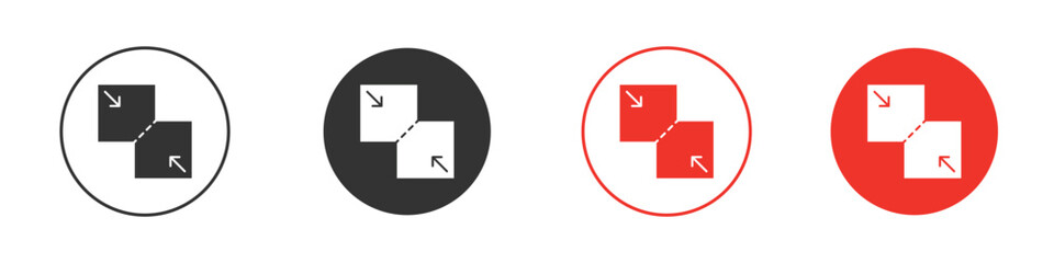 Merge icon silhouette. editable vector template