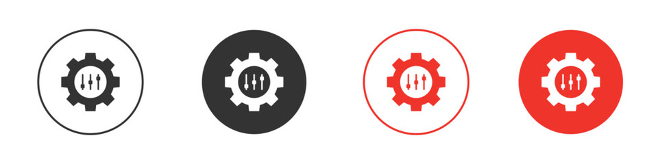 Mass customization icon silhouette. editable vector template