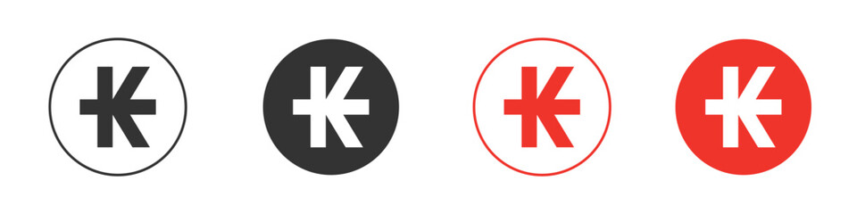 Obraz premium Kip icon silhouette. editable vector template