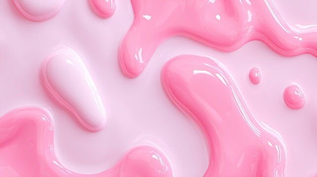 cute slime background, soft pink pastel tones, glossy and gooey texture, playful abstract shapes, smooth and shiny surface