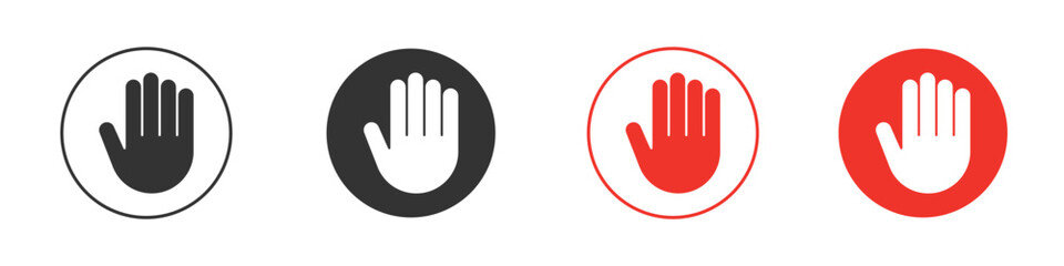 Hand icon silhouette. editable vector template
