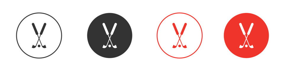 Golf club icon silhouette. editable vector template