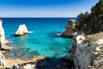 faraglioni di Sant' Andrea in Salento Italy