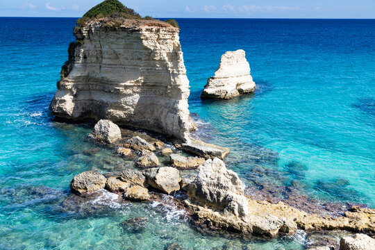 faraglioni di Sant' Andrea in Salento Italy