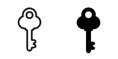 Key icon vector. Key logo design. Key vector icon illustration isolated on white background