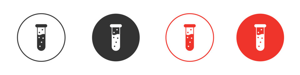 Chemical Tube icon silhouette. editable vector template