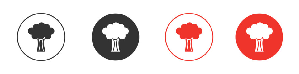 Broccoli icon silhouette. editable vector template