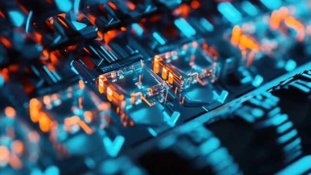 A detailed image of a computer motherboard, ideal for technology and electronics-related projects