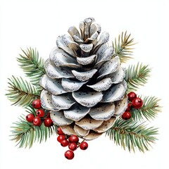 Fototapeta premium Christmas Pine Cone pine background christmas.