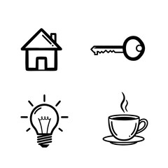 Simple Icon Set Illustration