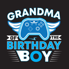Grandma  of the birthday boy t shirt design graphic