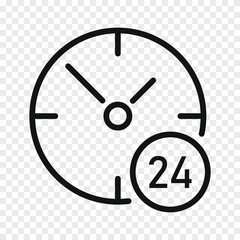 24 hour service vector icon