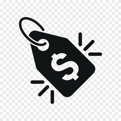 Price tag flat vector icon