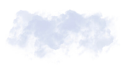 Abstract Light Gray Cloud PNG Shape on Transparent Background