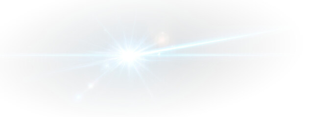Winter blue glowing spotlight PNG © Gigant