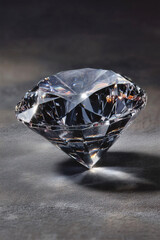 Stunning diamond stone reflecting light on black velvet surface in high detail