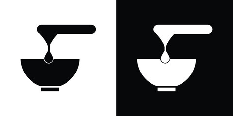 Wax icon black silhouette pack. black and white icons