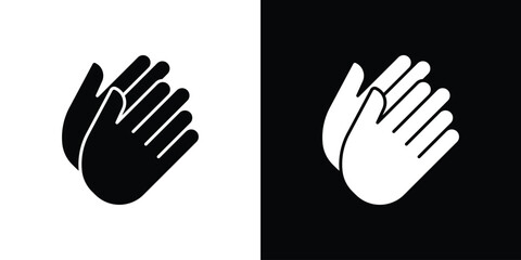 Pray icon black silhouette pack. black and white icons