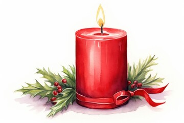 Candle christmas paper illuminated.