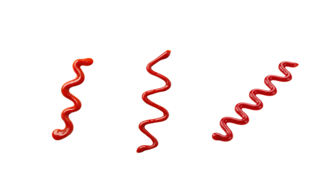 Zig-zag red sauce spread png