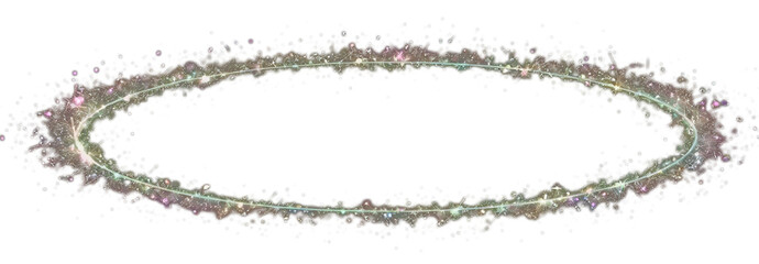glitter ring png shining gold and silver circle with sparkle on white background